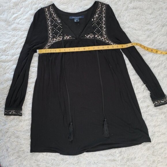 French Collection Black Sequins Tunic Top - Size XS - Picture 6 of 11